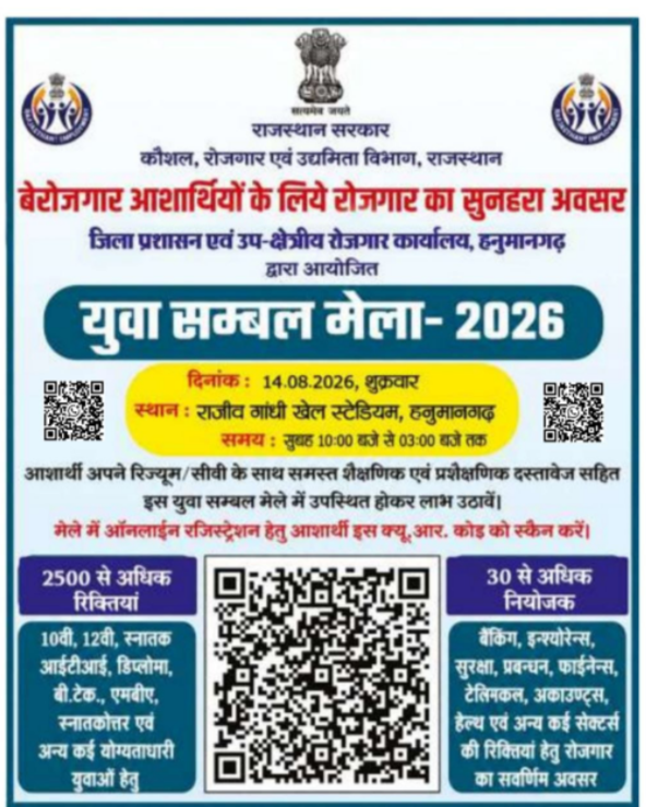 युवा सम्बल रोजगार मेला – 2026