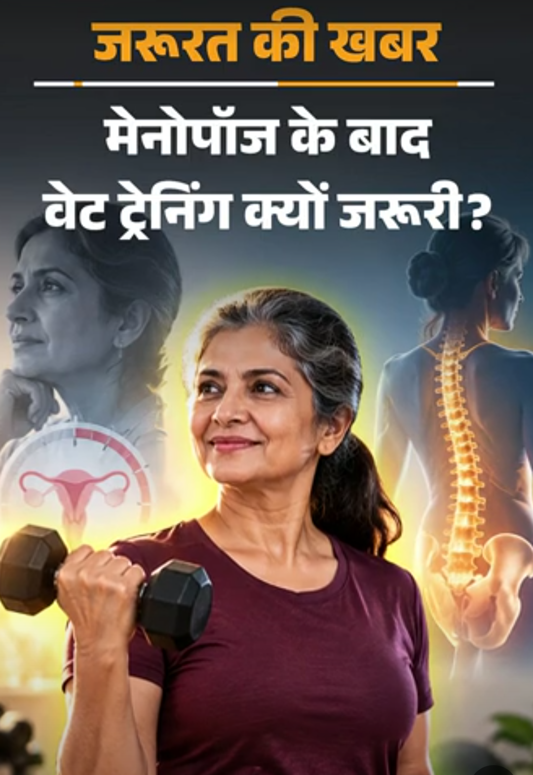 जरूरत की खबर- मेनोपॉज के बाद जल्दी आता बुढ़ापा:मसल्स–हड्डियां होतीं कमजोर, शुरू करें वेट ट्रेनिंग, डॉक्टर से जानें इसके फायदे