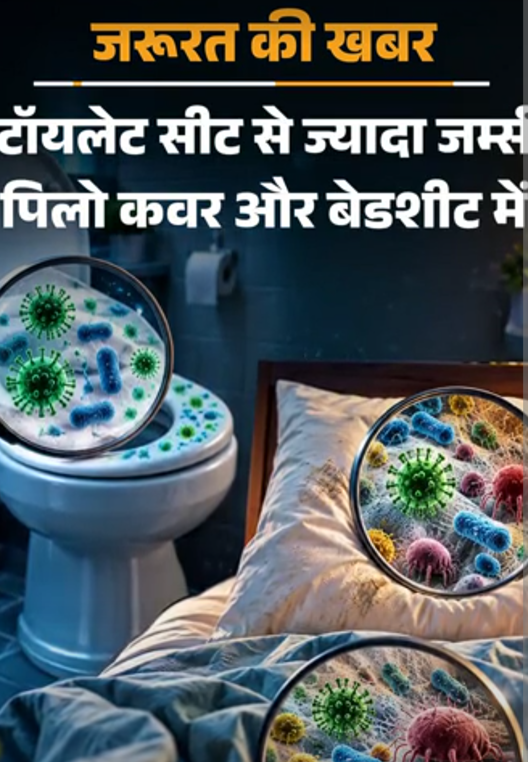 जरूरत की खबर- टॉयलेट सीट से गंदा पिलो कवर, बेडशीट:हो सकते हैं 17 हजार से ज्यादा जर्म्स, जानें घरेलू कपड़ों को कितने दिन में धोएं