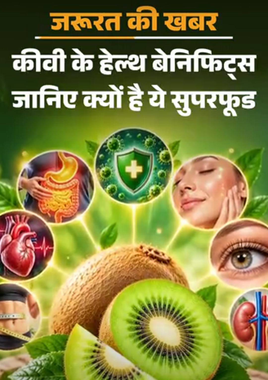 जरूरत की खबर- कीवी के 12 हेल्थ बेनिफिट्स:पाचन बेहतर बनाए, ब्लड शुगर कंट्रोल रखे, डॉक्टर से जानें किन्हें सावधानी बरतनी चाहिए